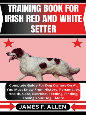 cover image of TRAINING BOOK FOR IRISH RED AND WHITE SETTER